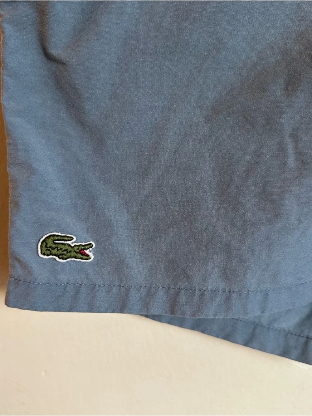 Lacoste Sky Blue Elastic Waist Swim Trunks size large